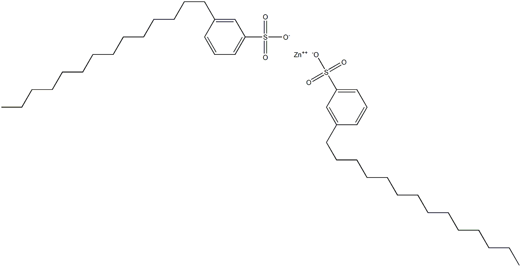 Bis(3-tetradecylbenzenesulfonic acid)zinc salt Structure