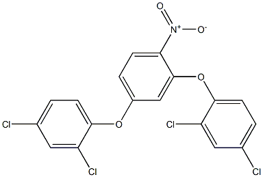 2,4-ビス(2,4-ジクロロフェノキシ)-1-ニトロベンゼン 化学構造式