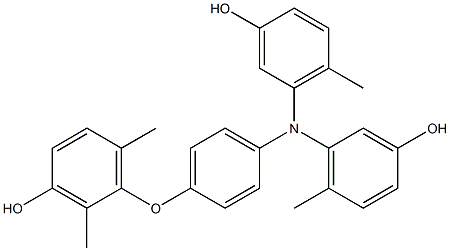 N,N-Bis(3-hydroxy-6-methylphenyl)-4-(3-hydroxy-2,6-dimethylphenoxy)benzenamine,,结构式