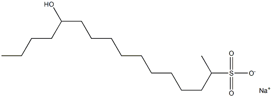 12-Hydroxyhexadecane-2-sulfonic acid sodium salt Structure