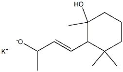 Potassium 4-(2-hydroxy-2,6,6-trimethylcyclohexyl)-3-butene-2-olate Structure