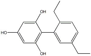 2-(2,5-Diethylphenyl)benzene-1,3,5-triol Structure