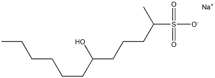 6-Hydroxydodecane-2-sulfonic acid sodium salt Structure