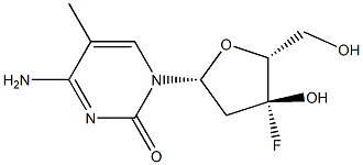 3'-Fluoro-5-methyl-2'-deoxycytidine 结构式