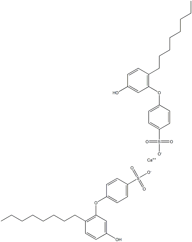 Bis(3'-hydroxy-6'-octyl[oxybisbenzene]-4-sulfonic acid)calcium salt Structure