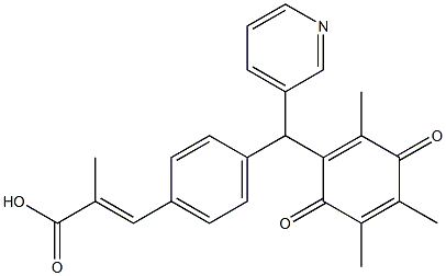 3-[4-[(3-Pyridinyl)(2,4,5-trimethyl-3,6-dioxo-1,4-cyclohexadienyl)methyl]phenyl]-2-methylacrylic acid