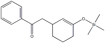 1-Phenyl-2-[3-(trimethylsilyloxy)-2-cyclohexen-1-yl]ethan-1-one Structure
