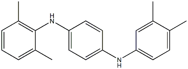N-(2,6-Dimethylphenyl)-N'-(3,4-dimethylphenyl)-p-phenylenediamine Structure