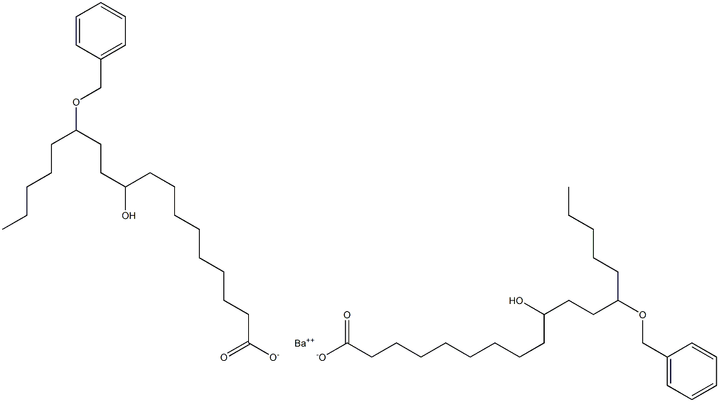 Bis(13-benzyloxy-10-hydroxystearic acid)barium salt,,结构式