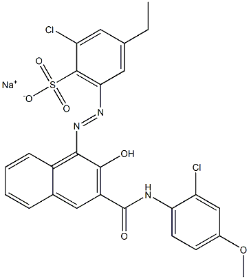  2-Chloro-4-ethyl-6-[[3-[[(2-chloro-4-methoxyphenyl)amino]carbonyl]-2-hydroxy-1-naphtyl]azo]benzenesulfonic acid sodium salt