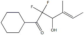 (E)-1-Cyclohexyl-2,2-difluoro-3-hydroxy-4-methyl-4-hexen-1-one