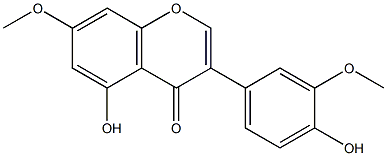 4',5-Dihydroxy-3',7-dimethoxyisoflavone Struktur