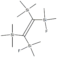 (Z)-1,2-ビス(フルオロジメチルシリル)-1,2-ビス(トリメチルシリル)エテン 化学構造式