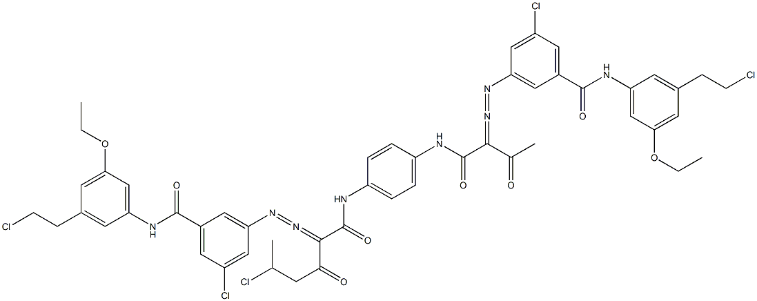 3,3'-[2-(1-Chloroethyl)-1,4-phenylenebis[iminocarbonyl(acetylmethylene)azo]]bis[N-[3-(2-chloroethyl)-5-ethoxyphenyl]-5-chlorobenzamide]