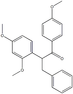 1-(4-Methoxyphenyl)-2-(2,4-dimethoxyphenyl)-3-phenyl-1-propanone,,结构式