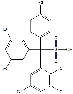 (4-Chlorophenyl)(2,3,5-trichlorophenyl)(3,5-dihydroxyphenyl)methanesulfonic acid|