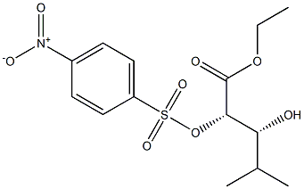 (2S,3R)-2-[(4-ニトロフェニルスルホニル)オキシ]-3-ヒドロキシ-4-メチルペンタン酸エチル 化学構造式