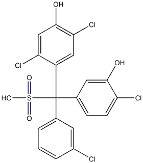  (3-Chlorophenyl)(4-chloro-3-hydroxyphenyl)(2,5-dichloro-4-hydroxyphenyl)methanesulfonic acid