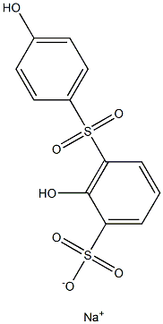 3-(4-Hydroxyphenylsulfonyl)-2-hydroxybenzenesulfonic acid sodium salt Structure