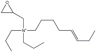 N-(5-Octenyl)-N,N-dipropyl-2-oxiranemethanaminium Struktur