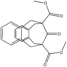 5,6,7,12,13,14-Hexahydro-15-oxo-6,13-methanodibenzo[a,f]cyclodecene-6,13-dicarboxylic acid dimethyl ester,,结构式