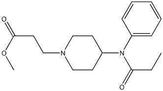 4-(N-Phenyl-N-propanoylamino)piperidine-1-propionic acid methyl ester,,结构式