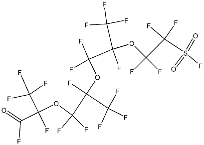 11-(Fluorosulfonyl)-2,5,8-tris(trifluoromethyl)dodecafluoro-3,6,9-trioxaundecan-1-one 结构式