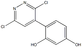 4-(3,6-Dichloro-4-pyridazinyl)resorcinol 结构式