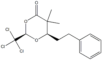 (2R,6R)-2-Trichloromethyl-5,5-dimethyl-6-phenethyl-1,3-dioxan-4-one