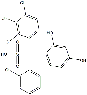 (2-Chlorophenyl)(2,3,4-trichlorophenyl)(2,4-dihydroxyphenyl)methanesulfonic acid