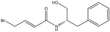 (E)-N-[(S)-1-Benzyl-2-hydroxyethyl]-4-bromo-2-butenamide Struktur