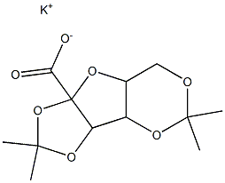 6,6,11,11-Tetramethyl-2,5,7,10,12-pentaoxatricyclo[7.3.0.03,8]dodecane-1-carboxylic acid potassium salt Structure