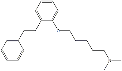 5-[2-(2-Phenylethyl)phenoxy]-N,N-dimethylpentan-1-amine Struktur