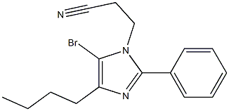 5-Bromo-4-butyl-1-(2-cyanoethyl)-2-phenyl-1H-imidazole Structure