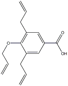 4-(アリルオキシ)-3,5-ジアリル安息香酸 化学構造式