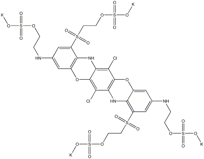 6,13-Dichloro-3,10-bis[2-(potassiooxysulfonyloxy)ethylamino]-1,8-bis[2-(potassiooxysulfonyloxy)ethylsulfonyl]-5,12-dioxa-7,14-diazapentacene|