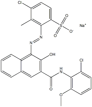 4-Chloro-3-methyl-2-[[3-[[(2-chloro-6-methoxyphenyl)amino]carbonyl]-2-hydroxy-1-naphtyl]azo]benzenesulfonic acid sodium salt