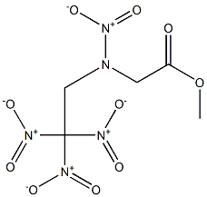 N-ニトロ-N-(2,2,2-トリニトロエチル)グリシンメチル 化学構造式