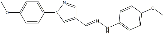 1-(4-Methoxyphenyl)-1H-pyrazole-4-carbaldehyde (4-methoxyphenyl)hydrazone,,结构式