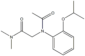 N-(Dimethylcarbamoylmethyl)-2'-isopropoxyacetanilide Structure