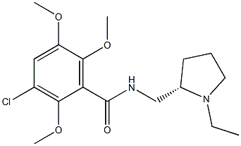 3-Chloro-2,5,6-trimethoxy-N-[[(2S)-1-ethylpyrrolidin-2-yl]methyl]benzamide 结构式