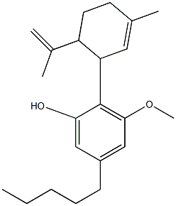 2-[3-Methyl-6-(1-methylethenyl)-2-cyclohexenyl]-3-methoxy-5-pentylphenol,,结构式