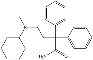 4-(Cyclohexylmethylamino)-2,2-diphenylbutyramide Structure