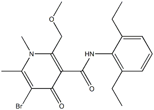  2-Methoxymethyl-5-bromo-1,4-dihydro-1,6-dimethyl-N-(2,6-diethylphenyl)-4-oxopyridine-3-carboxamide