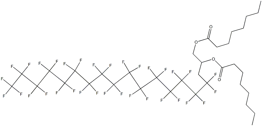 Dioctanoic acid 4,4,5,5,6,6,7,7,8,8,9,9,10,10,11,11,12,12,13,13,14,14,15,15,16,16,17,17,18,18,19,19,19-tritriacontafluoro-1,2-nonadecanediyl ester|