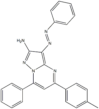 2-Amino-3-phenylazo-5-(4-methylphenyl)-7-phenylpyrazolo[1,5-a]pyrimidine Structure