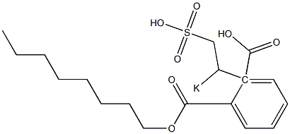 Phthalic acid 1-octyl 2-(1-potassiosulfoethyl) ester Structure