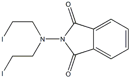 N-[ビス(2-ヨードエチル)アミノ]フタルイミド 化学構造式