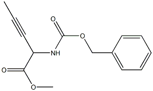 2-Benzyloxycarbonylamino-3-pentynoic acid methyl ester,,结构式