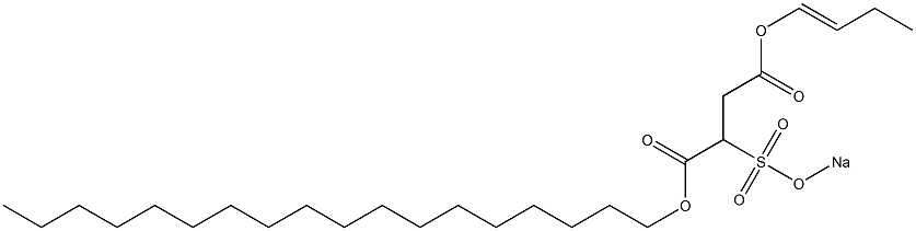 2-(Sodiosulfo)succinic acid 1-octadecyl 4-(1-butenyl) ester Structure